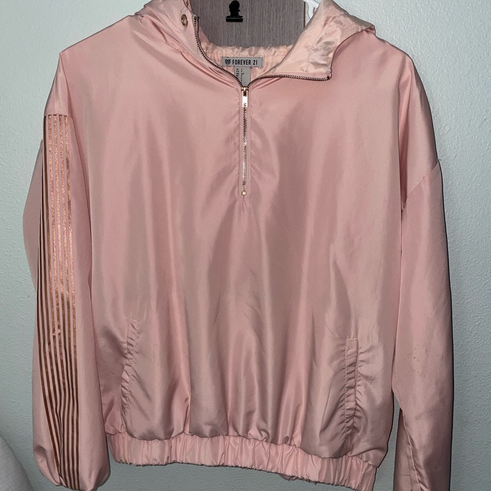 Pink quarter zip